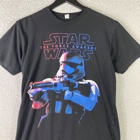 Force Awakens Star Wars‎ T-Shirt Mens Size Medium Stormtrooper Graphic Tee Black - Picture 6 of 11
